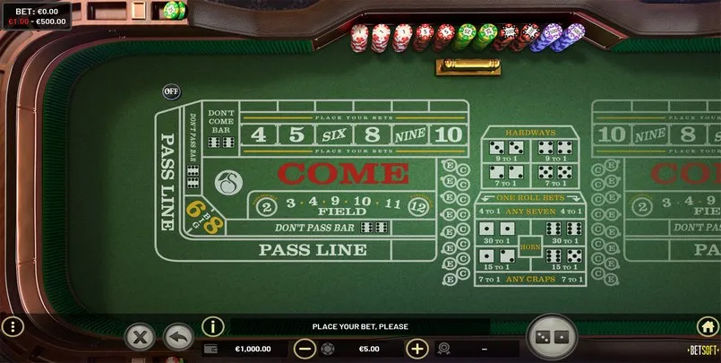 Casino craps BET168 sở hữu nhiều thế mạnh